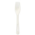 Disposable Forks | World Centric FOPS6 6.3 in. TPLA Compostable Cutlery Fork - White (1000/Carton) image number 0