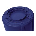 Indoor Waste Receptacles | Rubbermaid Commercial FG263200BLUE 32 Gallon Plastic Vented Round Brute Container - Blue image number 2