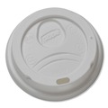 Cup Lids | Dixie D9538 8 oz. Dome Hot Drink Lids - White (1000/Carton) image number 1