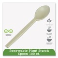 Disposable Spoons | WNA EPS003 7 in. EcoSense Renewable Plant Starch Cutlery Spoon (50/Pack) image number 2
