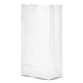 Grocery Bags | Ross & Wallace Paper Products 120306500PK/BL 5.88 in. x 3.63 in. x 11 in. #6 Size Grocery Paper Bags - White (500/Bundle) image number 1