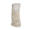 Mop Heads | Boardwalk BWK524C 24 oz. Pro Loop Web/Tailband Premium Saddleback Cotton Mop Head - White (12/Carton) image number 2