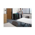 Indoor Waste Receptacles | Rubbermaid Commercial 2078994 Sustain 15 gal Metal/Plastic Decorative Refuse with Recycling Lid - Black/Blue image number 6