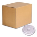 Cup Lids | WinCup 222064 Drink-Thru Plastic Lids for 10 oz Hot Cups and Bowls - White (1000/Carton) image number 1