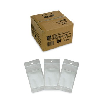  | C-Line 47235 3 in. x 5 in. 2 mil Write-On Poly Bags - Clear (1,000/Carton)