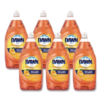 Dawn 01659 Ultra 38 oz. Bottle Antibacterial Dishwashing Liquid - Orange Scent (8/Carton)