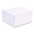 Bakery Boxes & Containers | SCT 1541 8 in. x 8 in. x 4 in. Standard Paper One-Piece Non-Window Bakery Boxes - White (250/Bundle) image number 0