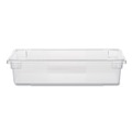 Perforated Roll & Hand Towels | Rubbermaid Commercial FG330800CLR 8.5 Gallon 26 in. x 18 in. x 6 in. Food/Tote Boxes - Clear image number 0