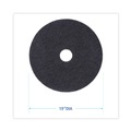 Floor Pads-Stripping | Boardwalk BWK4019BLA 19 in. Diameter Stripping Floor Pads - Black (5/Carton) image number 4
