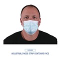 Face Masks | Boardwalk MS2000 3-Ply General Use Face Mask - Blue (2000/Carton) image number 3