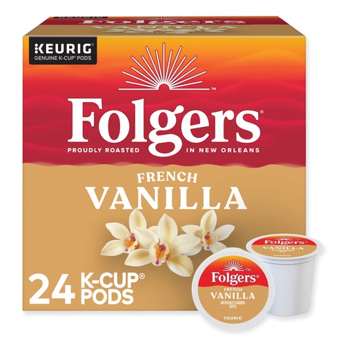 Coffee - Caffeinated | Folgers 5000363991 Coffee K-Cups - French Vanilla (24/Box) image number 0