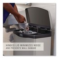 Indoor Waste Receptacles | Rubbermaid Commercial 1901992 Slim Jim 13-Gallon Front Step Style Stainless Steel Step-On Container - Black image number 3