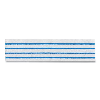 PRODUCTS | Rubbermaid Commercial HYGEN 2134282 4.75 x 19 Disposable Microfiber Pad - White/Blue Stripes (3/Carton)