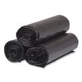 High-Density Trash Bags | Inteplast Group S334016K 33 gal. 16 microns 33 in. x 40 in. High-Density Interleaved Commercial Can Liners - Black (25 Bags/Roll, 10 Rolls/Carton) image number 1