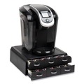 Perforated Roll & Hand Towels | Mind Reader TRY6PC-BLK 14 in. x 12.25 in. x 4.75 in. 2-Tier 6-Drawer Single Serve Coffee Pod Drawer - Black image number 2