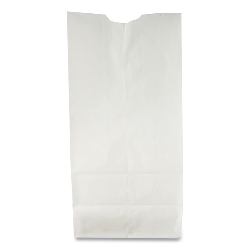 Grocery Bags | Ross & Wallace Paper Products 120302500PK/BL 4.13 in. x 2.63 in. x 7.88 in. #2 Size Grocery Paper Bags - White (500/Bundle) image number 0