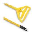 Mop Handles | Boardwalk BWK620 60 in. Quick Change Side-Latch Plastic Mop Head Aluminum Handle - Yellow image number 3