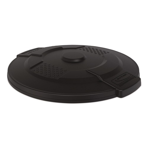 Waste Receptacle Lids | Suncast Commercial TCU32GLIDD Utility Trash Can Lid for 32 gal Trash Can, 22.22-in Diameter x 3-in, Black image number 0