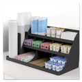 Condiment Organizers | Mind Reader COMORG2-BLK 24 in. x 11.8 in. x 12.5 in. 14-Compartment Extra Large Coffee Condiment and Accessory Organizer - Black image number 2