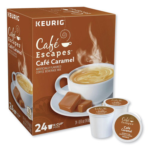 Coffee - Caffeinated | Cafe Escapes 5000330126 K-Cups - Cafe Caramel (24/Box) image number 0