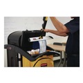 Furniture Cart Accessories | Rubbermaid Commercial FG617900BLA Plastic Storage/Trash Compartment Cover - Black image number 2