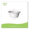 Cups | Eco-Products EP-SPC2 2 oz Molded Fiber Sugarcane Portion Cups - White (2500/Carton) image number 4
