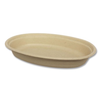  | World Centric BO-SC-UBB-LFP 32 oz 9.7 x 5.3 x 1.6 Fiber Paper Burrito Bowls - Natural (300/Carton)