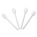 Professional Cutlery | AmerCareRoyal P2303W 7.87 in. Soda Spoon Polypropylene Cutlery - White (1000/Carton) image number 2