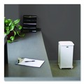 Waste Receptacles | Rubbermaid Commercial FGST12EPLWH 6.5 gal. Defenders Heavy-Duty Steel Step Can - White image number 3