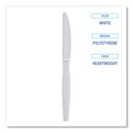 Disposable Knives | Boardwalk BWKKNIFEHW Heavyweight Polystyrene Cutlery Knife - White (1000/Carton) image number 5