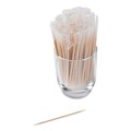 Straws/Stems/Sticks | AmerCareRoyal RIW15 2.5 in. Cello-Wrapped Round Wood Toothpicks - Natural (15000/Carton) image number 3