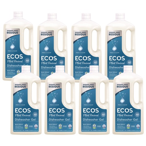 Dishwashing Detergents | ECOS 975408CT 40 oz. Automatic Dishwasher Gel Bottle - Free and Clear (8/Carton) image number 0