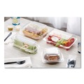 Food Containers & Lids | Pactiv Corp. YCI810490000 ClearView SmartLock 27 oz. 9.25 in. x 4.5 in. x 3 in. Plastic Hinged Lid Container Hoagie Container - Clear image number 8