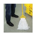 Mop Heads | Boardwalk BWK524R 24 oz. Pro Loop Web/Tailband Premium Saddleback Rayon Mop Head - White (12/Carton) image number 8