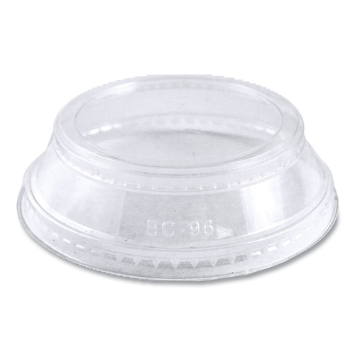 Cup Lids | World Centric CPLCS12SH Plastic Dome Lid PLA Clear Cold Cup Lids Fits 9 oz to 24 oz Parfait Cups - Clear (1000/Carton) image number 0