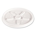 Food Containers & Lids | Dart 12JL Vented Plastic Lids for 12 oz. Hot/Cold Foam Cups (1000/Carton) image number 0