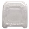 Perforated Roll & Hand Towels | Karat FP-HC66PET-1C PET Plastic Hinged Container 6 x 6 x 3.3 Clear Plastic (500/Carton) image number 2