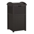 Outdoor Waste Receptacles | Suncast GHW1732BK Trash Hideaway 30-Gallon Plastic Waste Bin - Black image number 0