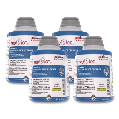 All Purpose Cleaners & Degreasers | SC Johnson 379846 TruShot 2.0 Glass and Multisurface Cleaner Fresh Scent 9 oz Cartridge (4/Carton) image number 0