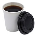Cup Lids | Boardwalk BWKHOTBL1020 Plastic Hot Cup Lids for 10 oz. to 20 oz. Cups - Black (1000/Carton) image number 2