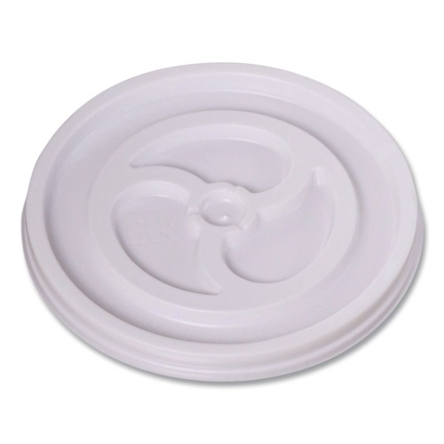 Cup Lids | WinCup 222076 Vented Plastic Lids for 6 oz Hot Cups and Bowls - White (1000/Carton) image number 0