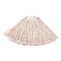 Mop Heads | Rubbermaid Commercial FGF11600WH00 12-Piece 16 oz. Premium Cut-End Cotton Wet Mop Head with 1 in. Orange Band (White) image number 0