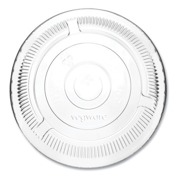 BEVERAGEWARE | Vegware C96F-CH 96 Series Compostable Cold Cup Lids (1000/Carton)