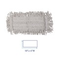 Mop Heads | Boardwalk BWK1618 18 in. x 5 in. Disposable Cotton Dust Mop Head image number 5