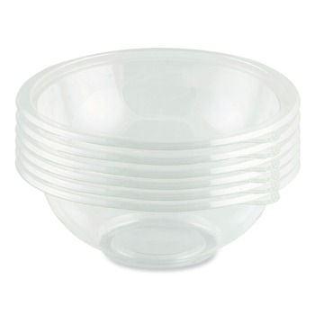 Anchor 4400246 7 in. x 2.56 in. 24 oz. Crystal Classics Plastic Bowl - Clear (150/Carton)