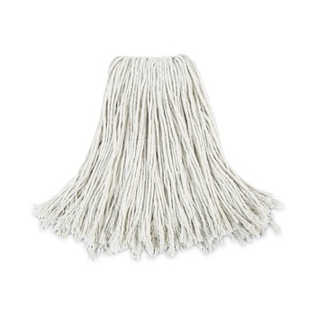 Boardwalk BWK2024CCT #24 Cut-End Cotton Wet Mop Head - White (12/Carton)