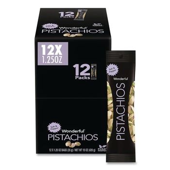 Paramount Farms PAR091842A25S 1.25 oz. Pack Salt and Pepper Wonderful Pistachios (12/Box)