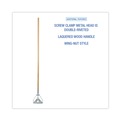 Mop Handles | Boardwalk BWK603 1.13 in. x 62 in. #20plus Screw Clamp Metal Head Wooden Mop Handle - Natural image number 4