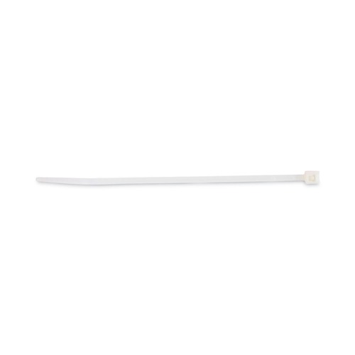 Office Cable Management | Tatco 22100 4 in. x 0.06 in. 18 lbs. Nylon Cable Ties - Natural (1000/Pack) image number 0