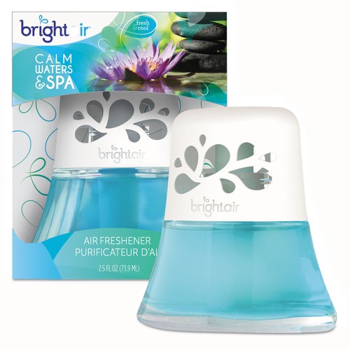 Metered Dispenser Refills | BRIGHT Air BRI 900115 2.5 oz. Scented Oil Air Freshener - Calm Waters and Spa, Blue (6/Carton) image number 0